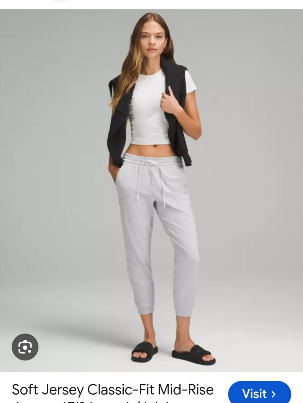 lululemon athletica Light Gray Soft Jersey Mid-Rise Joggers